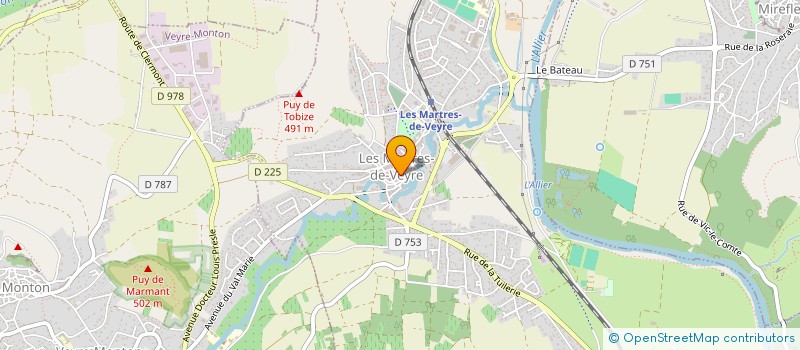 localisation de l'entreprise MONSIEUR JASON YVELIN  LES MARTRES-DE-VEYRE