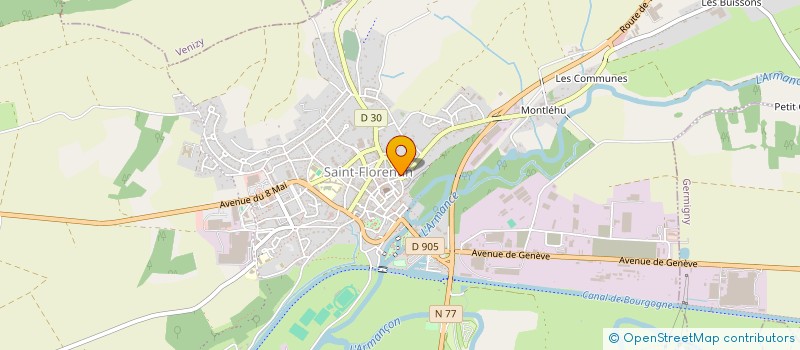 localisation de l'entreprise MONSIEUR JAVEED YOUSEFI  SAINT FLORENTIN