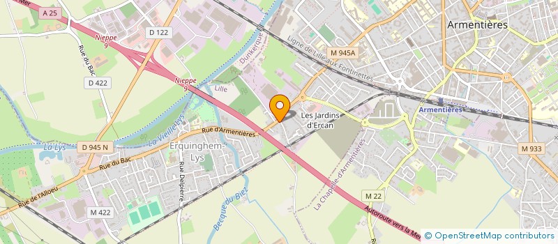 localisation de l'entreprise MONSIEUR JAWAD BARAKAT  ERQUINGHEM-LYS