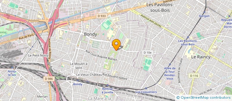 localisation de l'entreprise MONSIEUR JAWAD BELDJILALI  BONDY