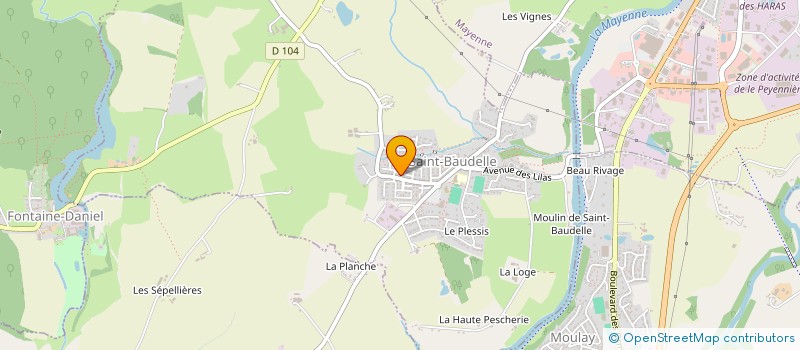 localisation de l'entreprise MONSIEUR JAYSON LAURENT  SAINT-BAUDELLE