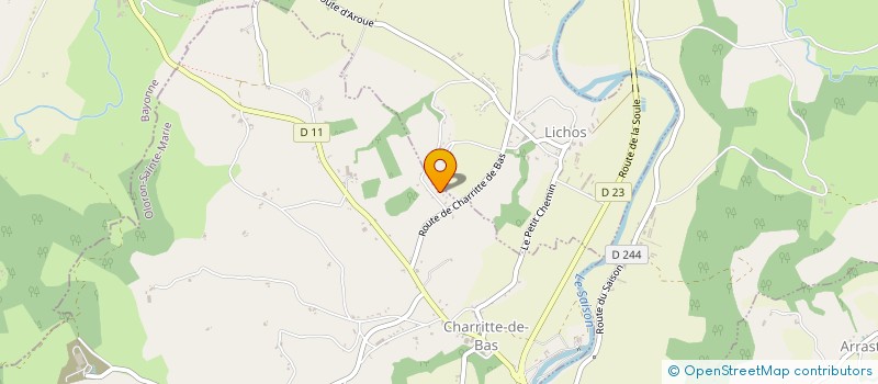 localisation de l'entreprise MONSIEUR JEAN AGUERRE  MONCAYOLLE-LARRORY-MENDIBIEU