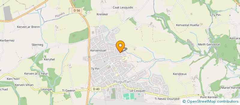 localisation de l'entreprise MONSIEUR JEAN ALAIN LE FLOCH  PLUGUFFAN