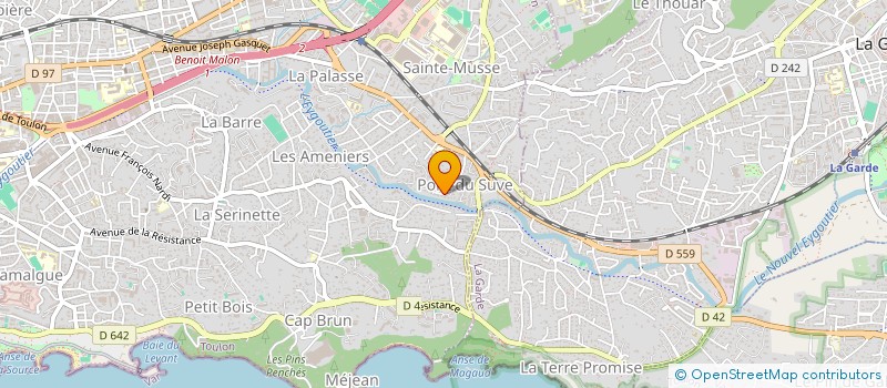 localisation de l'entreprise MONSIEUR JEAN AMOROS  TOULON