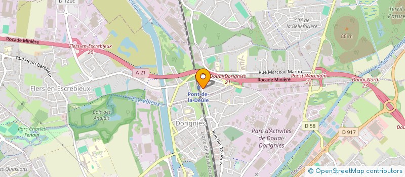 localisation de l'entreprise MONSIEUR JEAN ANDRE  FLERS-EN-ESCREBIEUX