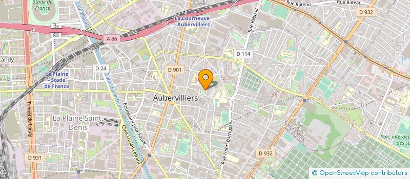localisation de l'entreprise MONSIEUR JEAN ANDRE  AUBERVILLIERS