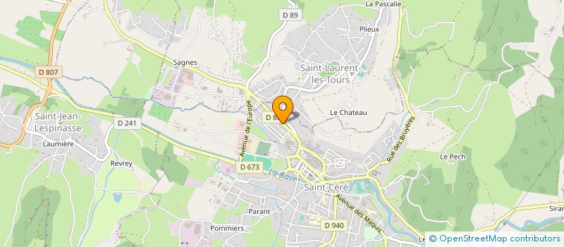 localisation de l'entreprise MONSIEUR JEAN-ANDRE BLIN  SAINT-CERE