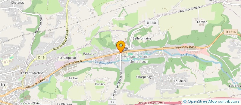 localisation de l'entreprise MONSIEUR JEAN ANDRIEUX  SAINT-CLAIR-DE-LA-TOUR