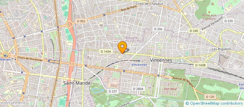 localisation de l'entreprise MONSIEUR JEAN ANGE JEROME TOHOURI à VINCENNES