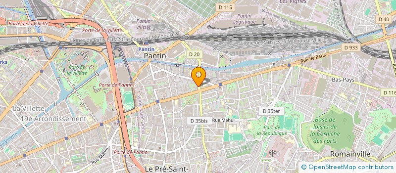 localisation de l'entreprise MONSIEUR JEAN ANGLADA  PANTIN