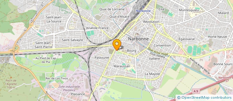 localisation de l'entreprise MONSIEUR JEAN ANTOINE SANTIAGO  NARBONNE