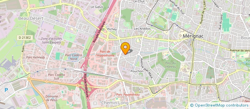 localisation de l'entreprise MONSIEUR JEAN ARAGON  MERIGNAC