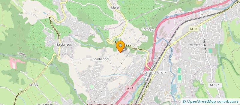 localisation de l'entreprise MONSIEUR JEAN AROD  LA GRAND-CROIX