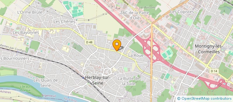 localisation de l'entreprise MONSIEUR JEAN AUBERT  HERBLAY-SUR-SEINE