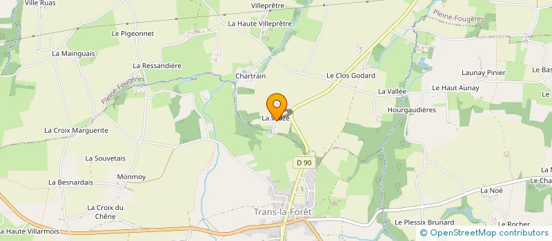 localisation de l'entreprise MONSIEUR JEAN AUBIN  TRANS-LA-FORET