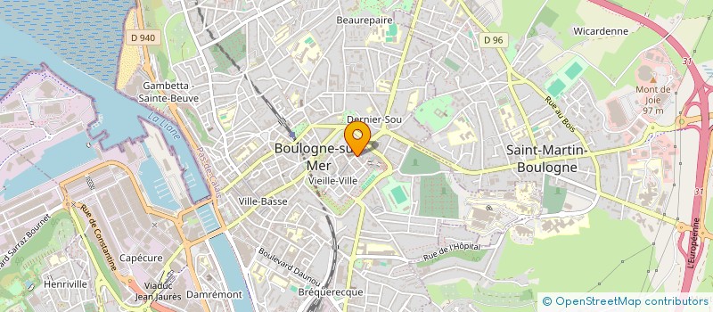 localisation de l'entreprise MONSIEUR JEAN AUBRON à BOULOGNE-SUR-MER