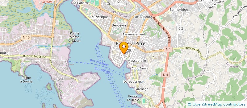 localisation de l'entreprise MONSIEUR JEAN AUCAGOS à POINTE A PITRE