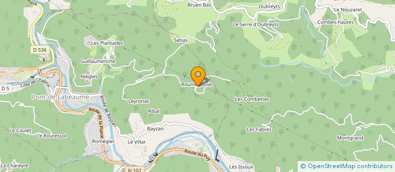 localisation de l'entreprise MONSIEUR JEAN AUDIGIER  PONT-DE-LABEAUME