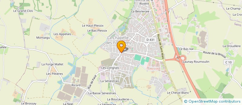 localisation de l'entreprise MONSIEUR JEAN AUFFRAY  LA CHAPELLE-DES-FOUGERETZ