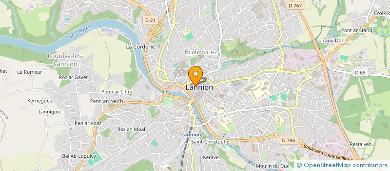 localisation de l'entreprise MONSIEUR JEAN AUFFRAY  LANNION