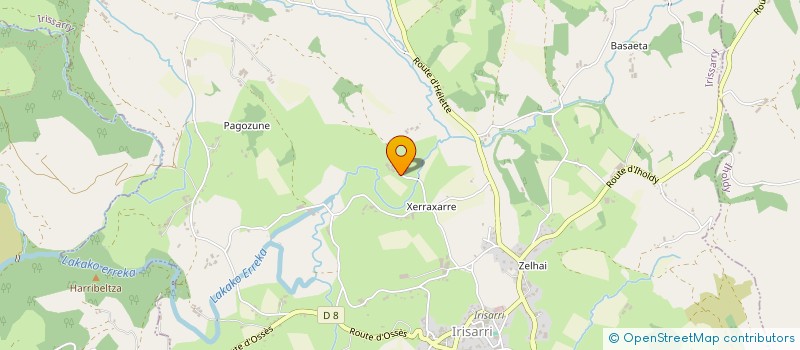 localisation de l'entreprise MONSIEUR JEAN-AUGUSTE ETCHEGOINBERRY  IRISSARRY