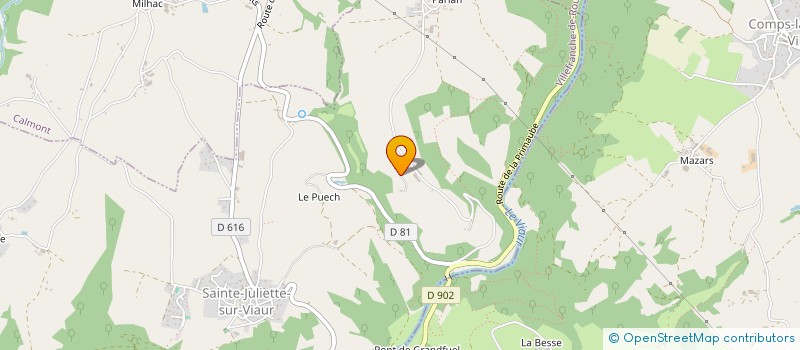 localisation de l'entreprise MONSIEUR JEAN AYRAL  SAINTE-JULIETTE-SUR-VIAUR