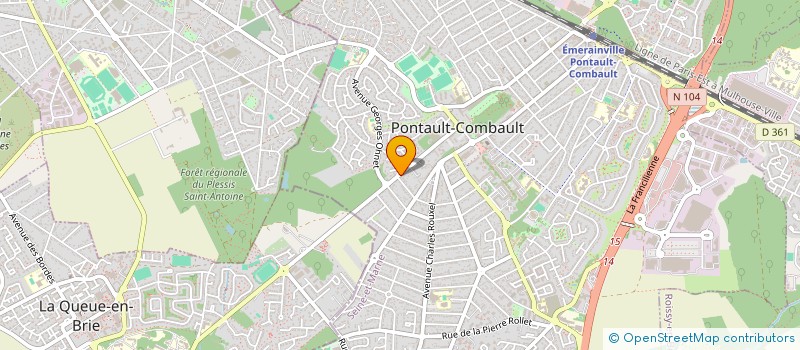 localisation de l'entreprise MONSIEUR JEAN BADON à PONTAULT-COMBAULT
