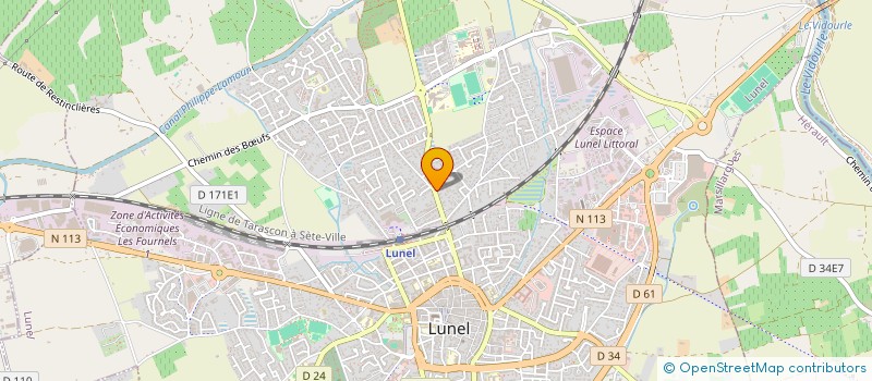 localisation de l'entreprise MONSIEUR JEAN BAILLE  LUNEL