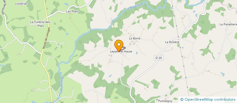 localisation de l'entreprise MONSIEUR JEAN-BAPTISTE AUDRERIE  LUBERSAC