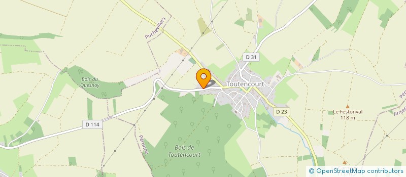 localisation de l'entreprise MONSIEUR JEAN-BAPTISTE BIENAIME  TOUTENCOURT