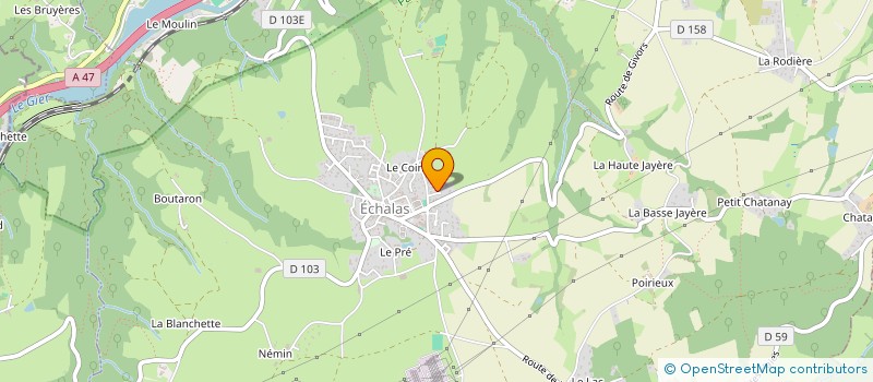 localisation de l'entreprise MONSIEUR JEAN-BAPTISTE BOYER  ECHALAS