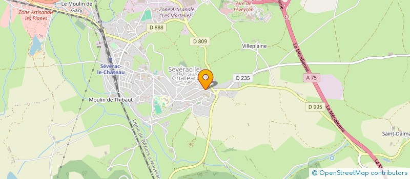 localisation de l'entreprise MONSIEUR JEAN-BAPTISTE CASSAN  SEVERAC D'AVEYRON