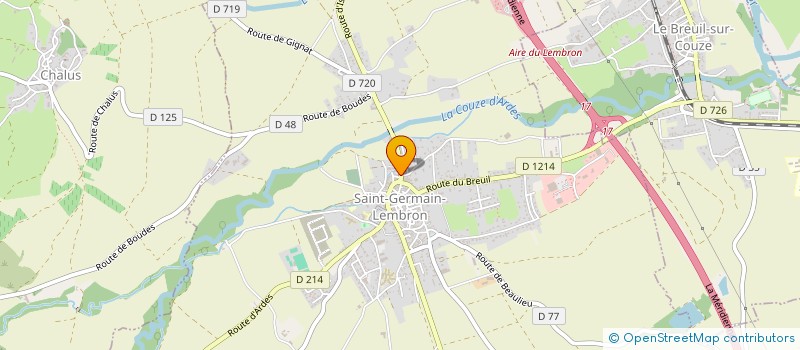 localisation de l'entreprise MONSIEUR JEAN  BAPTISTE CHABRILLAT  SAINT-GERMAIN-LEMBRON