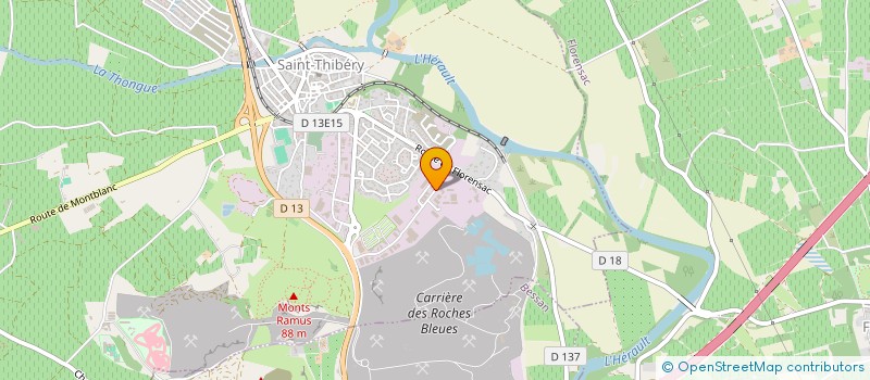 localisation de l'entreprise MONSIEUR JEAN BAPTISTE CRESTANI  SAINT-THIBERY