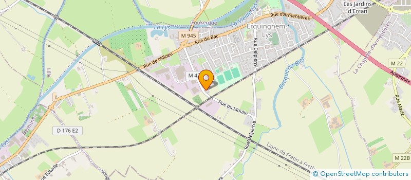 localisation de l'entreprise MONSIEUR JEAN-BAPTISTE DELMAS  ERQUINGHEM-LYS