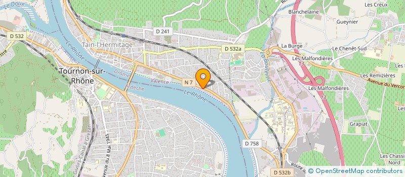 localisation de l'entreprise MONSIEUR JEAN BAPTISTE FILLOD  TAIN-L'HERMITAGE