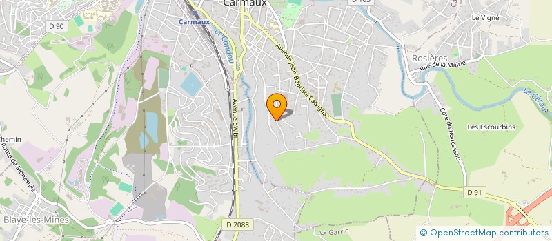 localisation de l'entreprise MONSIEUR JEAN-BAPTISTE GALUD  CARMAUX