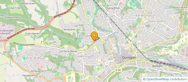 localisation de l'entreprise MONSIEUR JEAN-BAPTISTE GREGOIRE à QUIMPER