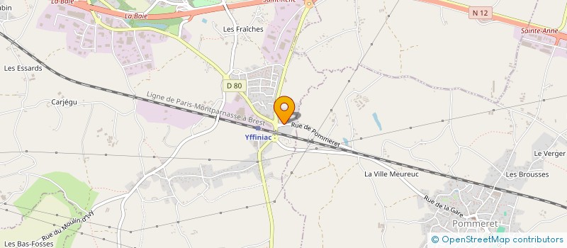 localisation de l'entreprise MONSIEUR JEAN-BAPTISTE HAMET  YFFINIAC