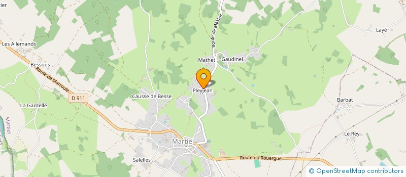 localisation de l'entreprise MONSIEUR JEAN-BAPTISTE LAFON  MARTIEL