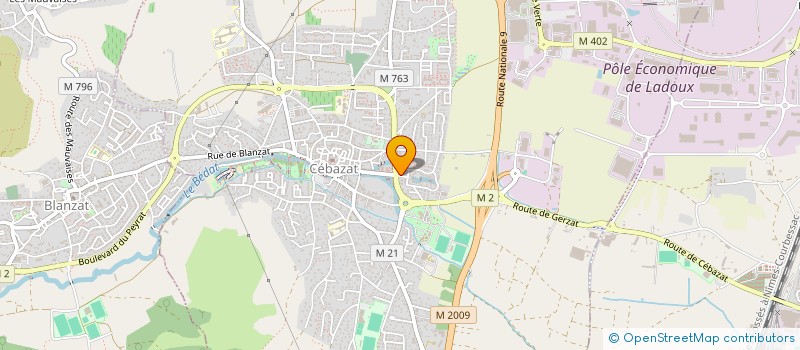 localisation de l'entreprise MONSIEUR JEAN-BAPTISTE LAGET  CEBAZAT