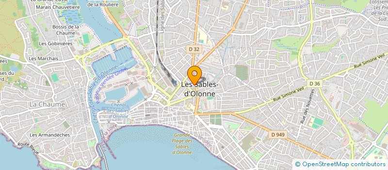 localisation de l'entreprise MONSIEUR JEAN-BAPTISTE MARCHAND  LES SABLES D'OLONNE