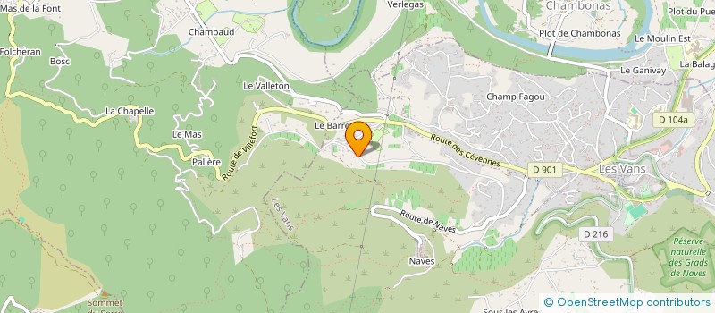 localisation de l'entreprise MONSIEUR JEAN BAPTISTE MARTIN  LES VANS