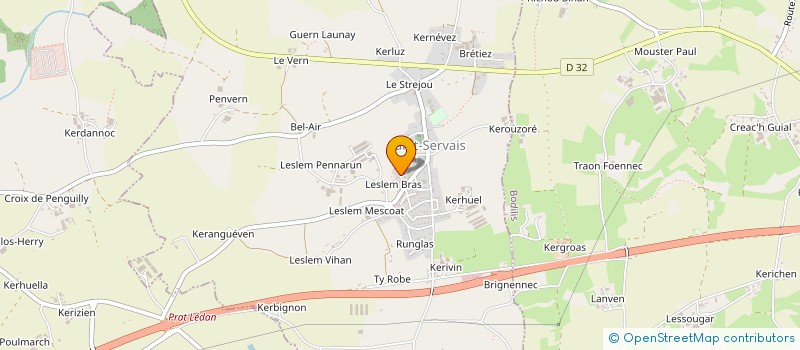 localisation de l'entreprise MONSIEUR JEAN BAPTISTE MEAR  SAINT-SERVAIS