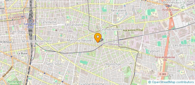 localisation de l'entreprise MONSIEUR JEAN BAPTISTE MENARD  VILLEURBANNE