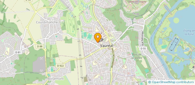 localisation de l'entreprise MONSIEUR JEAN BAPTISTE NONNON  VAUREAL