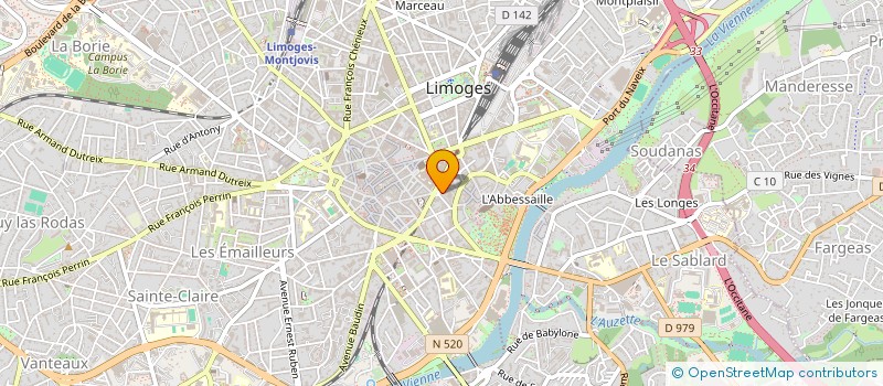 localisation de l'entreprise MONSIEUR JEAN BAPTISTE OLIVERT à LIMOGES