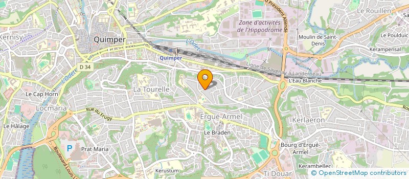 localisation de l'entreprise MONSIEUR JEAN-BAPTISTE OLLIVIER  QUIMPER