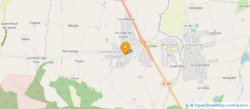 localisation de l'entreprise MONSIEUR JEAN BAPTISTE PELTIER  GRAND-CHAMP