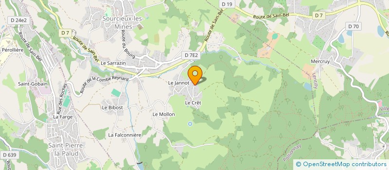 localisation de l'entreprise MONSIEUR JEAN-BAPTISTE POURADIER  SOURCIEUX-LES-MINES